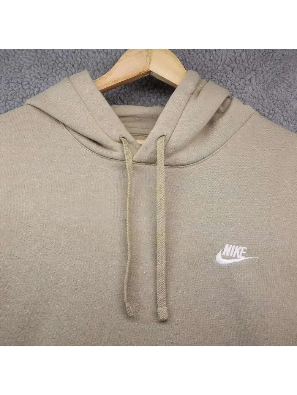 Nike Men XL Fleece Pullover Hoodie Tan Rattan RN 56323